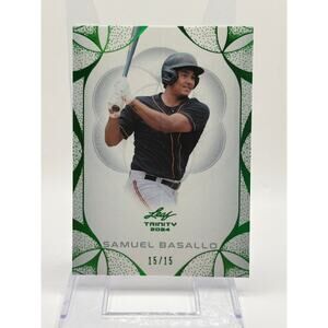 2024 Leaf Trinity Samuel Basallo Green Parallel 15/15 SP Baltimore Orioles